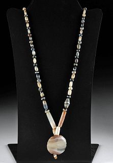 Wearable Necklace w/ Ancient Bactrian Agate Beads