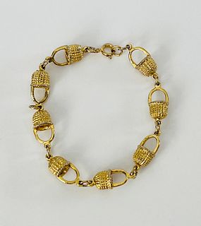 14k Gold Miniature Nantucket Basket Bracelet