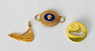 Group of Three 14k Yellow Gold Nantucket Pendant/Charms