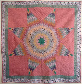 Lone Star Patchwork Quilt, circa 1930s
