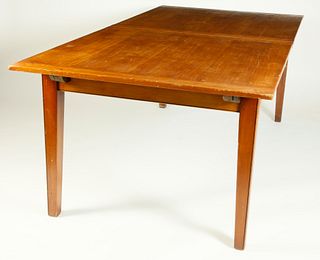 Hepplewhite Style Fruitwood Extension Dining Table with Breadboard Ends