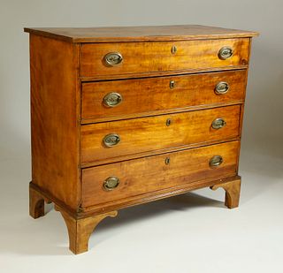 American Chippendale Cherry and Birch Chest of Drawers, circa 1800
