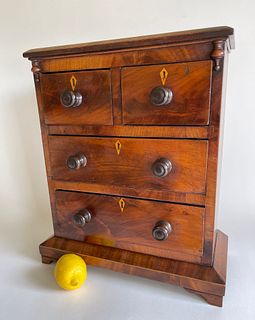 English Salesman's Sample Miniature Chest of Drawers, 19th Century
