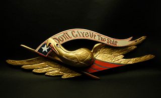 Jerome Howes Bellamy Style Carved and Painted Eagle