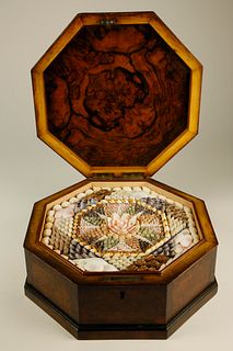 Decorative Sailor's Valentine Housed in a 19th Century Box