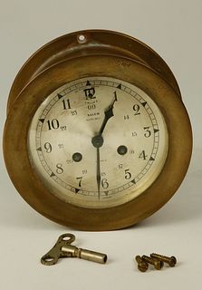 Vintage Salem Brass Ship's Bell Clock