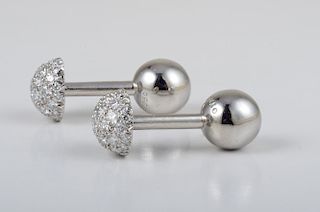 Tiffany Platinum Diamond Cufflinks