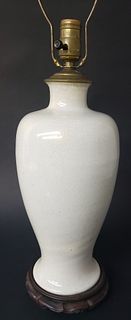 Antique Chinese Blanc De Chine Vase Mounted as a Lamp