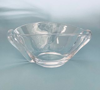Steuben Crystal Oval Bowl Designed by George Thompson, circa 1950