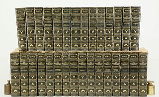 30 Green Tooled Leatherbound Vols. "The Badminton Library of Sports and Pastimes"