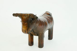Valenti Spanish Leather Stuffed Donkey, Mid-Century