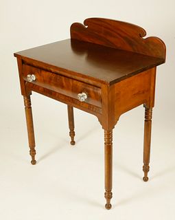 American Sheraton Mahogany One Drawer Dressing Table, circa 1840