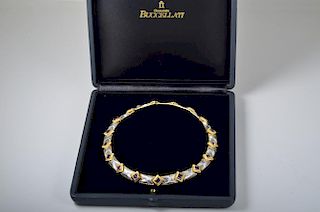 Buccellati Two Tone Gold Amethyst Necklace