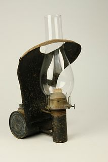 Cobra Tin Kerosene Lamp, 19th Century
