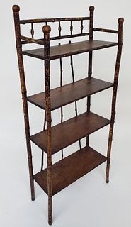 4-Tier Bamboo Sheet Music Stand Etagere, Vintage