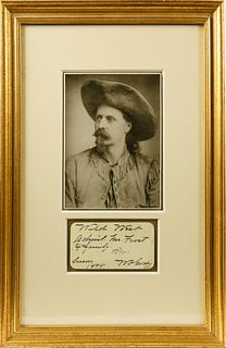 Photograph of Buffalo Bill and 1895 Admission Ticket