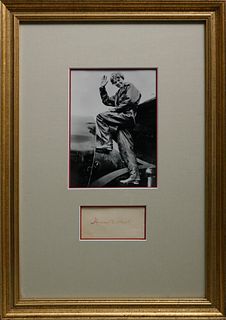 Amelia Earhart Framed Autograph and Photograph