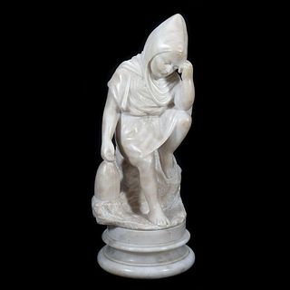 Italian Marble Sculpture of a Boy, c. 19th/Early 20th Century