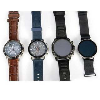 Collection of four gent's stainless & metal watches