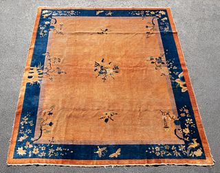 HAND KNOTTED WOOL CHINESE ART DECO CARPET 12 X 9