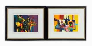 2 MARCEL MOULY FIGURAL & STILL LIFE LITHOGRAPHS