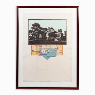 J. BAEDER, "THE CLAREMONT" ETCHING, 1980