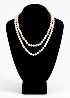 36" LONG STRANDED CULTURED PEARL NECKLACE