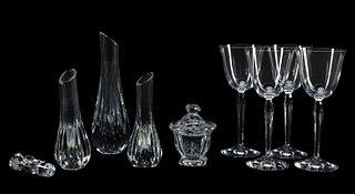 9PC BACCARAT CRYSTAL MISCELLANEOUS GROUP