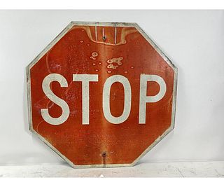 WEATHERED 1990'S STOP SIGN