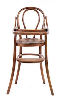 * A Thonet Style Wood High Chair Height 36 3/4 inches.