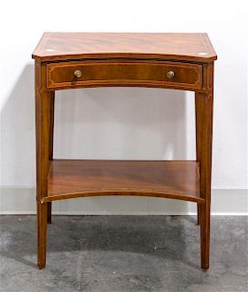 A Georgian Style Mahogany Side Table Height 27 x width 22 3/4 x depth 17 inches.