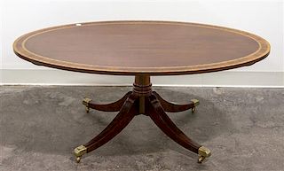 A George III Style Mahogany Low Table Height 18 3/4 x width 47 1/2 x depth 27 3/4 inches.