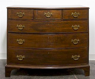 An English Oak Chest of Drawers Height 37 x width 45 x depth 22 inches.