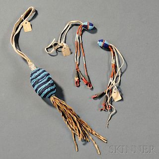 Group of Plains Beaded Items