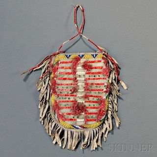 Lakota Beaded and Quilled Hide Bag