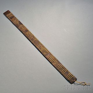 Plains Commercial Leather Belt with Brass Tack Decoration