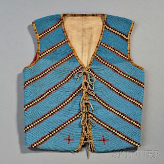 Blackfoot Beaded Cloth Vest