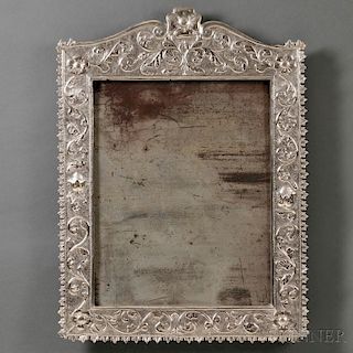 Spanish Colonial Chased Repousse-decorated Silver Mirror