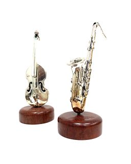 Sorini Continental Sterling Silver Saxophone and Guitar