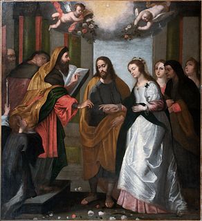 THE MARRIAGE OF THE VIRGIN PETER OIL PAINTING