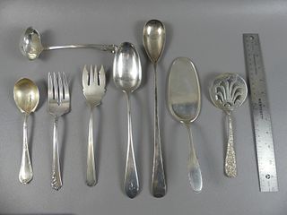 8 STERLING SILVER SERVING PIECES