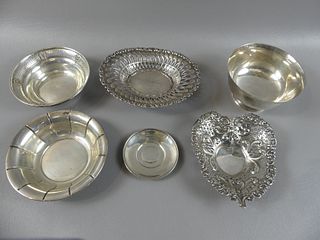 6 STERLING SILVER DISHES