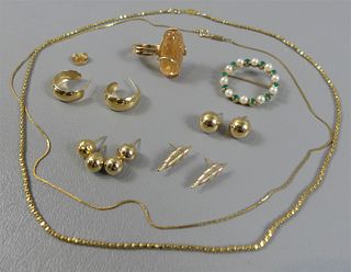 LOT 14K GOLD ASSORTED JEWELRY