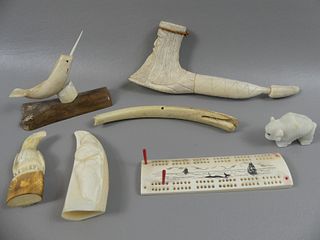 LOT 7 INUIT CARVED ITEMS