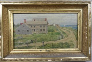 ANTIQUE CLIFF ROAD NANTUCKET PAINTING 