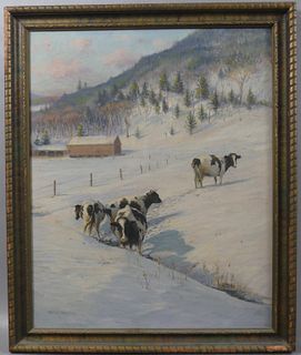 FRANK SIMONS 1929 COW PAINTING