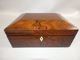 ANTIQUE ROSEWOOD SEWING BOX