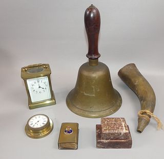 ESTATE LOT 7 PIECES INCLUDING LARGE BELL