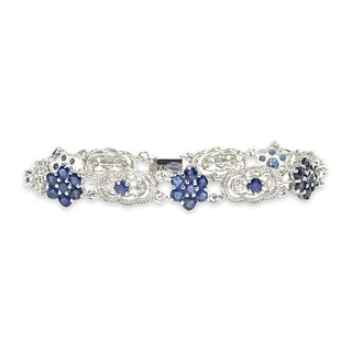 4.50ct Sapphire And 0.90ct Diamond Bracelet