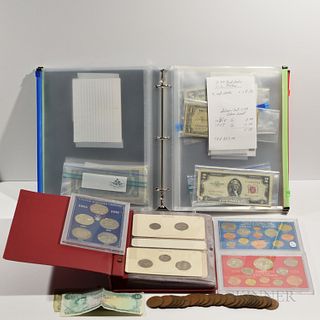 Collection of U.S. Currency and Great Britain Coin Sets